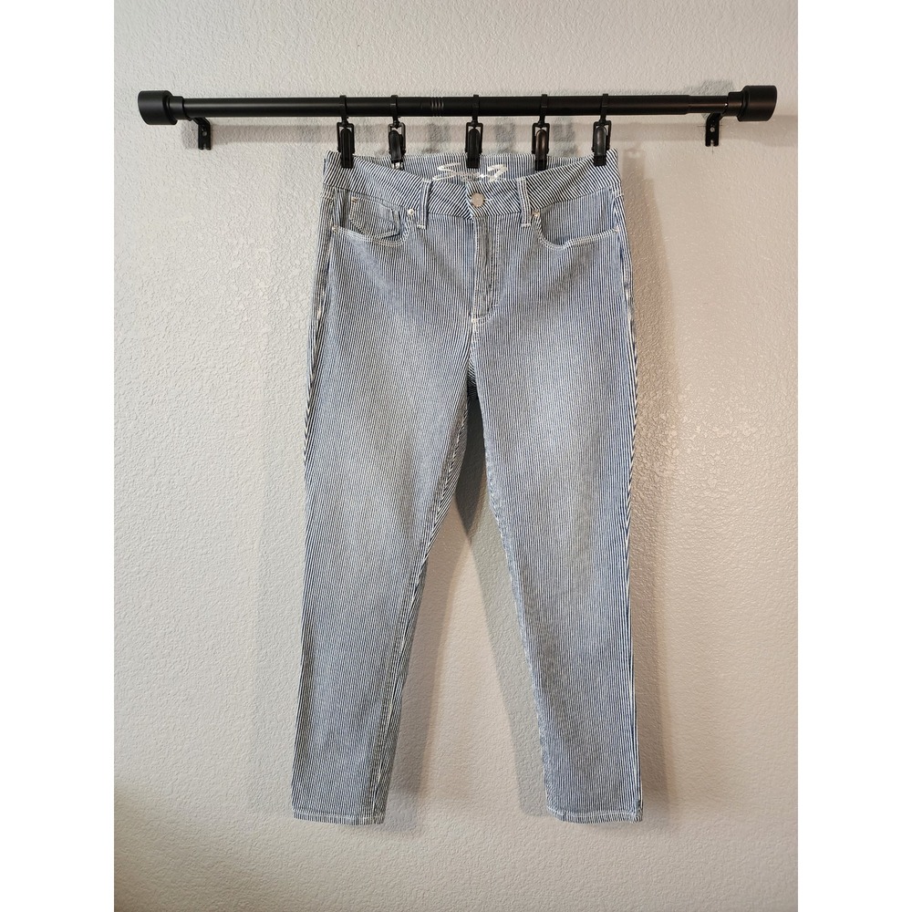 Seven 7 Striped High Rise Skinny "Tummyless" Jeans – Women's Size 16 Plus